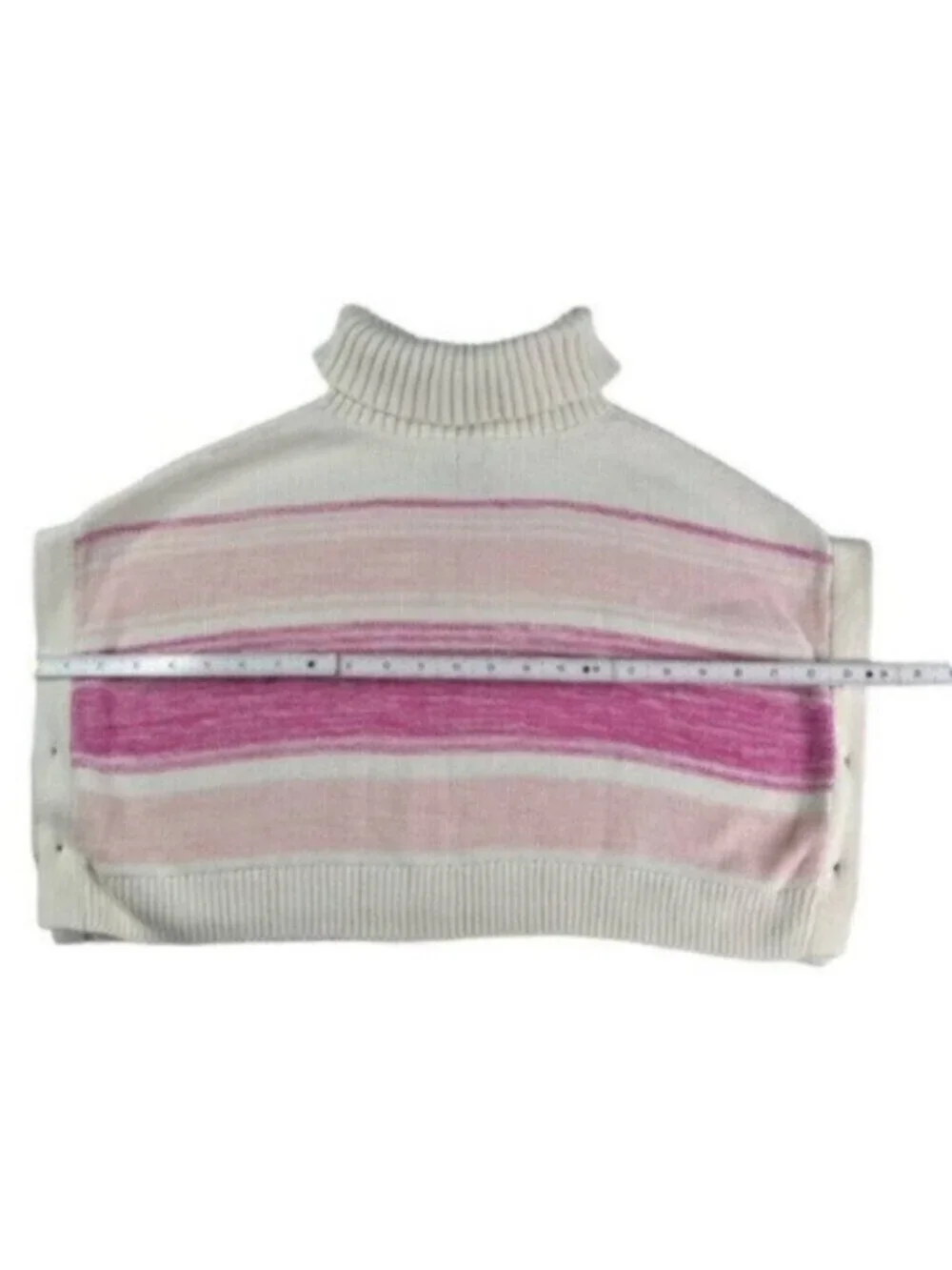 Baby GAP | Cream & Pink Stripe Cowl Neck Toddler Girl's Poncho Size 5T